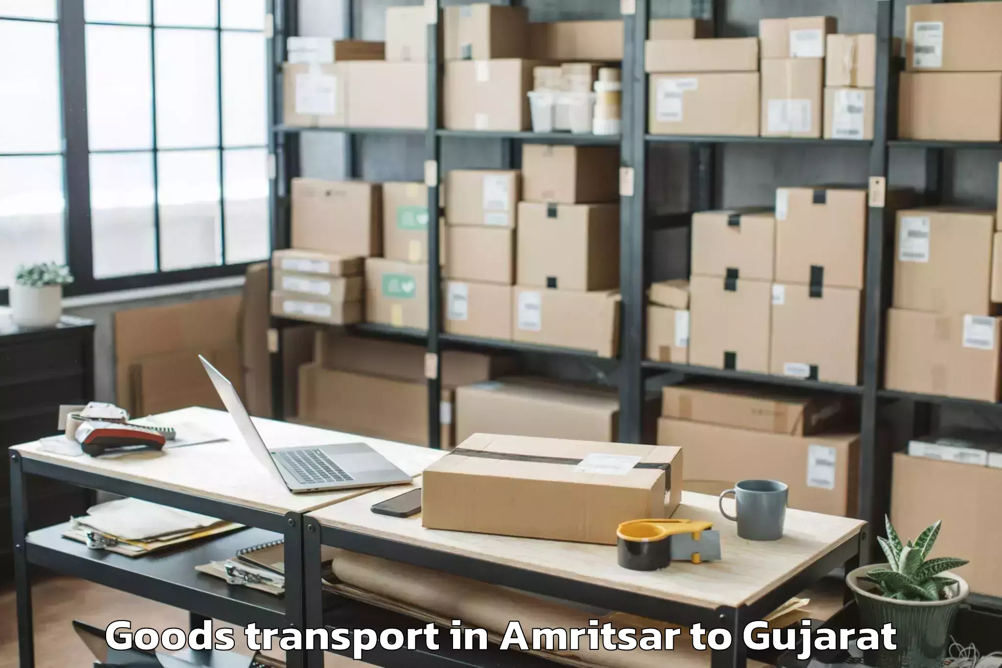 Professional Amritsar to Rajpipla Goods Transport